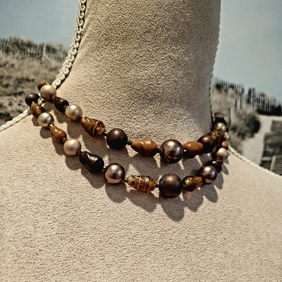 Vintage Double Stranded Beaded Necklace - Picture 1 of 5